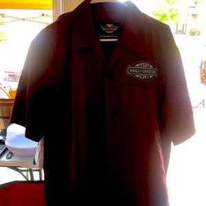Men’s Harley Davidson racing button down shirt